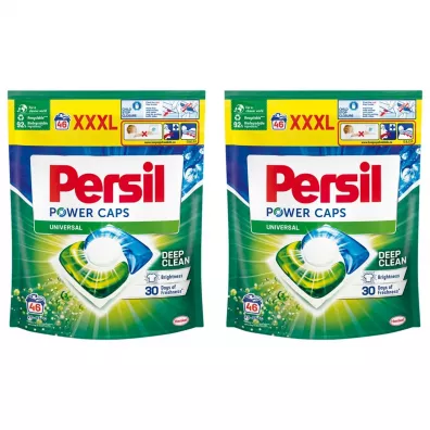 Persil Power Caps Kapsułki do prania białego Universal Zestaw 2 x 46 szt.