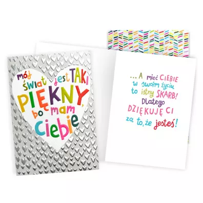 Kukartka Karnet Podziękowania (mam Ciebie)