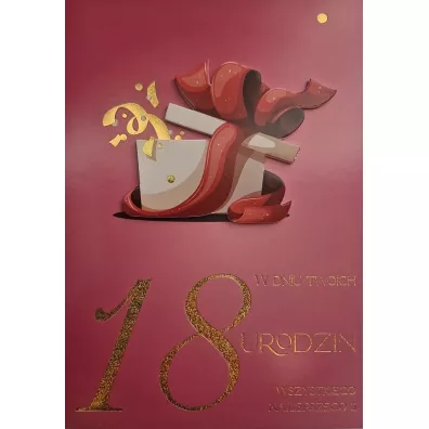 Karnet Urodziny 18 damskie