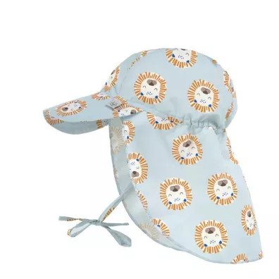 Lassig Czapka przeciwsłoneczna z daszkiem i osłoną karku UV80 Splash & Fun Lew powder blue, rozm. 50/51