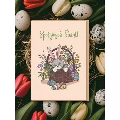 Karnet Wielkanoc - Spokojnych Świąt!