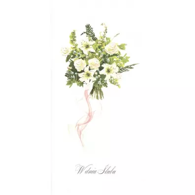 Karnet Ślub DL S64 - Zielony bukiet