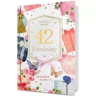 Karnet B6 Urodziny (wymienne cyfry)