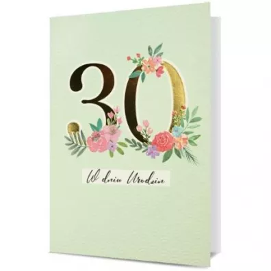 Karnet B6 Urodziny 30