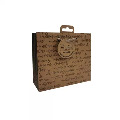 Torebka Prezentowa Brązowa Wszystkiego Najlepszego 33 X 26 X 10 Cm Outlet