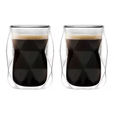 Vialli Design Szklanki z podwójną ścianką Geo 30442 2 x 100 ml