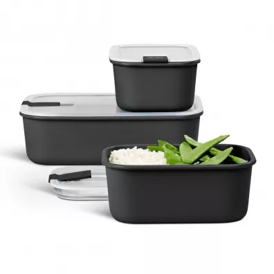 Mepal Zestaw pojemników na żywność EasyClip Nordic Black 106181041100 2 x 700 ml + 1.5 l