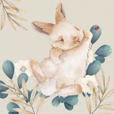 Clear Creations Karnet Swarovski kwadrat CL4708 Królik