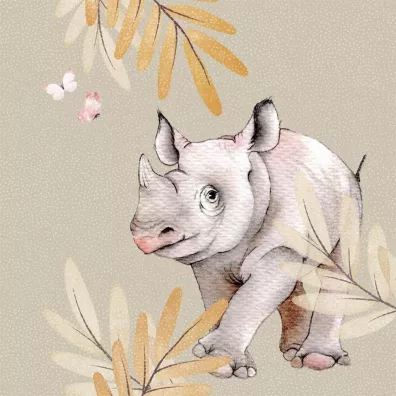 Clear Creations Karnet Swarovski kwadrat CL4710 Nosorożec