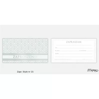 Stamp Zaproszenie Style nr 15 (10szt)