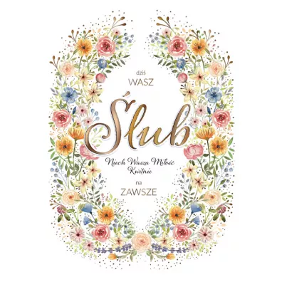 Henry Karnet KW Ślub - Kolorowy pattern