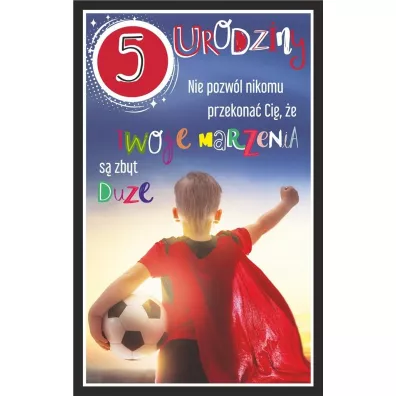 AbCard Kartka okolicznościowa Urodziny 5 chłopiec
