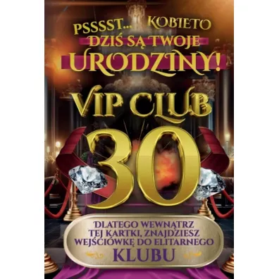 Karnet Urodziny 30 damskie