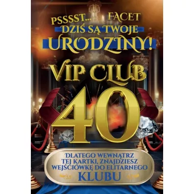 Karnet Urodziny 40 męskie