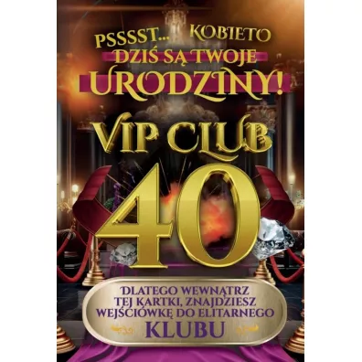 Karnet Urodziny 40 damskie