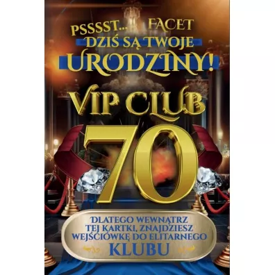 Karnet Urodziny 70 męskie
