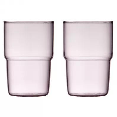 Lyngby Glas Szklanki do napojów Torino różowe 30199 2 x 400 ml