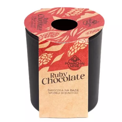 Świeczka sojowa Powąchaj mnie Ruby Chocolate czarn 130 ml