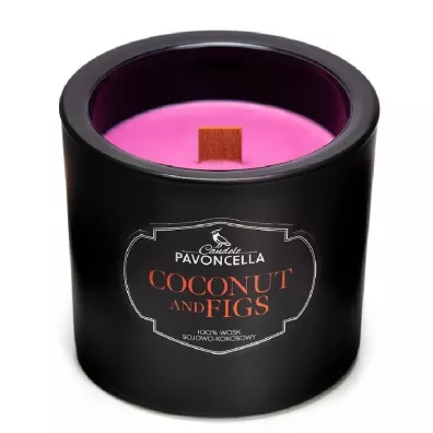 Świeczka sojowa Coconut and Figs czarna 170g