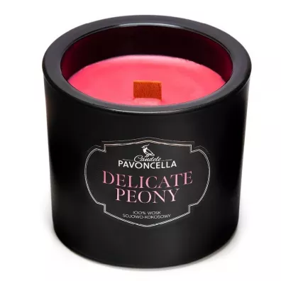 Świeczka sojowa Delicate Peony czarna 170 g
