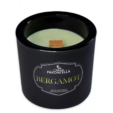 Świeczka sojowa Bergamot czarna 170g