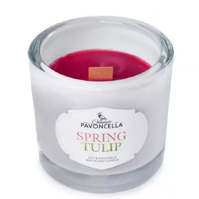 Świeczka sojowa Spring Tulip biała 170g