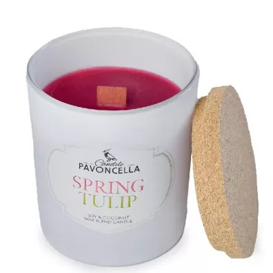 Świeczka sojowa Spring Tulip biała 135g