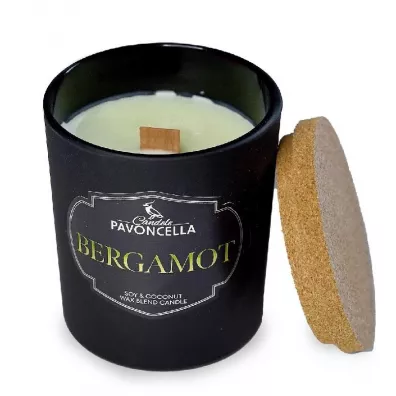 Świeczka sojowa Bergamot czarna 135g