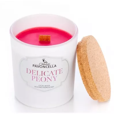 Świeczka sojowa Delicate Peony biała 135g
