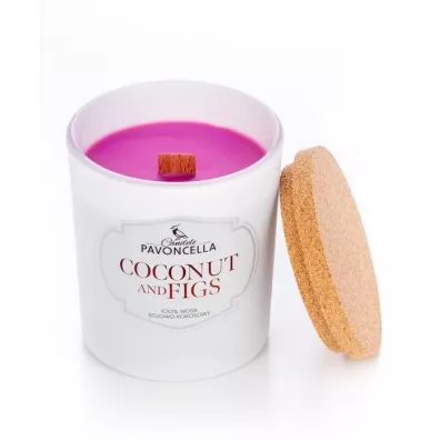 Świeczka sojowa Coconut and Figs biała 135 g