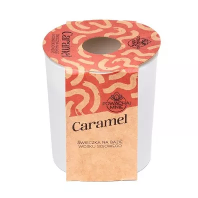 Świeczka sojowa Powąchaj mnie Caramel biała