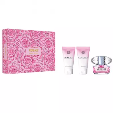 Versace Zestaw dla kobiet Woda toaletowa Bright Crystal + Żel pod prysznic + Balsam do ciała 3 x 50 ml