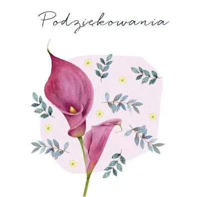 Clear Creations Karnet Swarovski kwadrat CL4519_PO Dziękuję