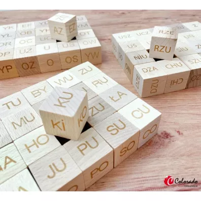 Pakiet: Klocki edu. - sylaby otwarte, zamknięte...