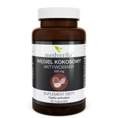 Medverita Węgiel Kokosowy aktywowany suplement diety 120 kaps.
