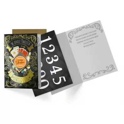 Kukartka Karnet B6 Urodziny (wymienne cyfry)