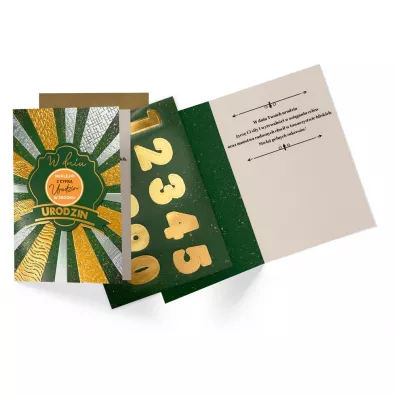 Kukartka Karnet B6 Urodziny (wymienne cyfry)