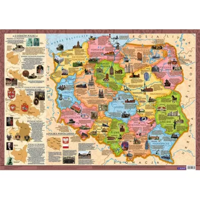 Polska - Mapa administracyjna dla dzieci