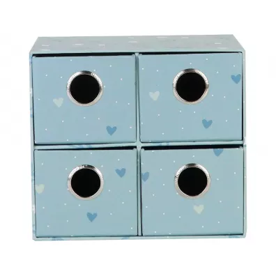 Pudełko na biurko z 4 szufladkami Sweet Blue