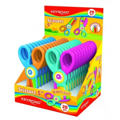 Keyroad Nożyczki szkolne Kiddy-cut plastikowe 20 szt.