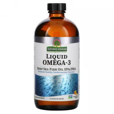 Natures Answer Liquid Omega-3 Deep Sea Fish Oil EPA/DHA suplement diety 480 ml