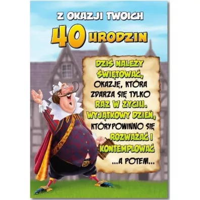 Kartka okolicznościowa Urodziny 40