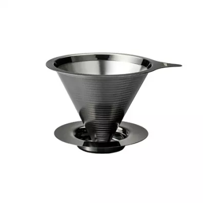 Hario Double Mesh Metal Dripper Metalowy dripper z filtrem grafitowy