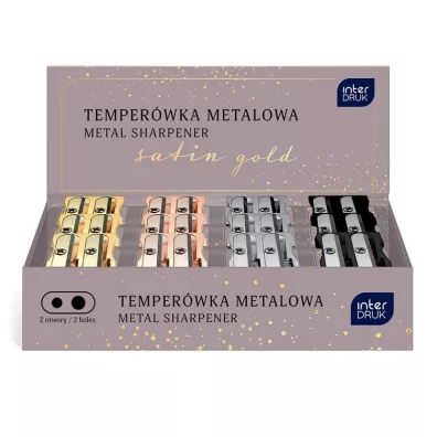 Temperówka podwójna metal Satin Gold