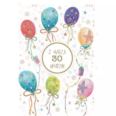 Karnet okolicznościowy Urodziny 30