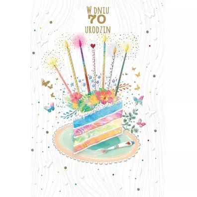 Karnet okolicznościowy Urodziny 70
