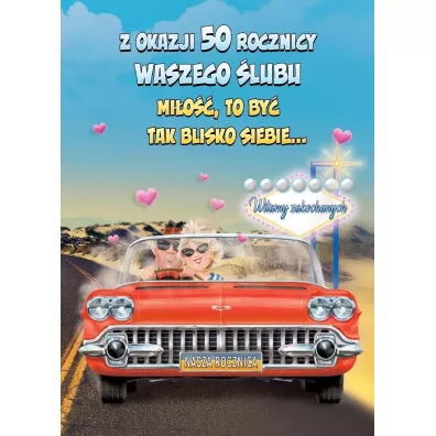 Karnet okolicznościowy Rocznica Ślubu 50