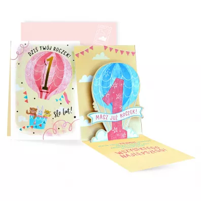 Kukartka Karnet B6 Urodziny Roczek