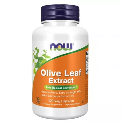 Now Foods Olive Leaf Extract - Wyciąg z liścia oliwnego 400 mg z jeżówką wąskolistną suplement diety 100 kaps.
