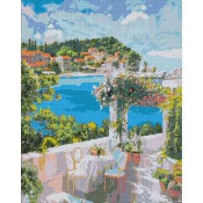 Ideyka Diamentowa mozaika - Śniadanie nad morzem 40x50cm